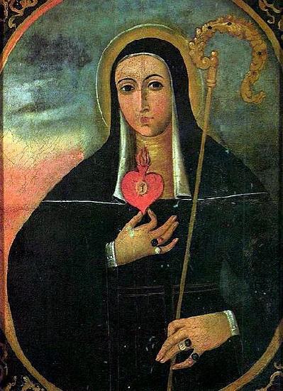 Cuzco School Saint Gertrude oil painting picture